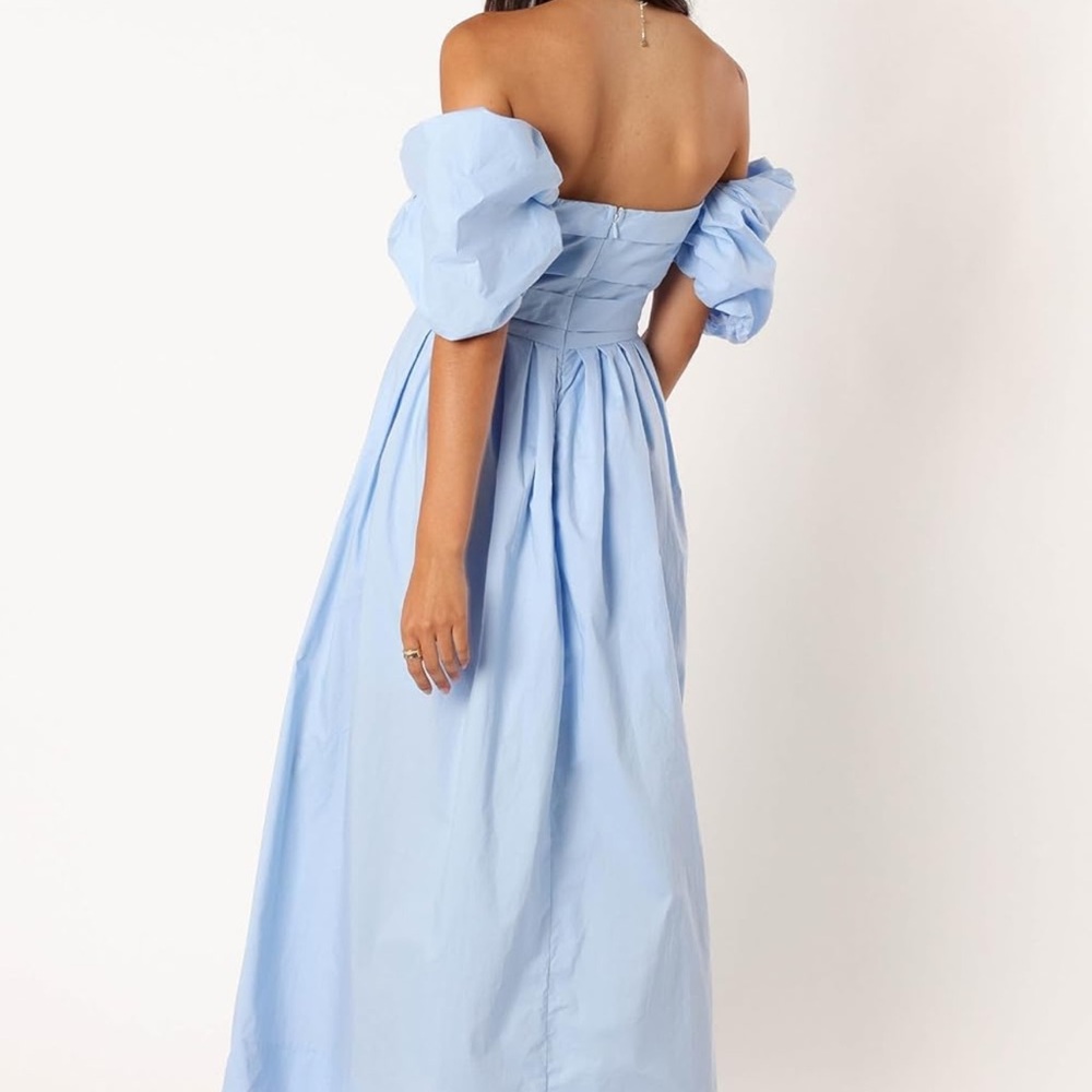 Patal and Pup Blue Off-Shoulder Dress - Picture 3 of 6